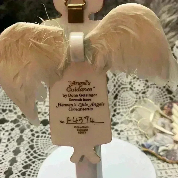 Bradford Exchange Heaven's Little Angels Porcelain Xmas Tree Ornaments Set  of 5 - Picture 16 of 16